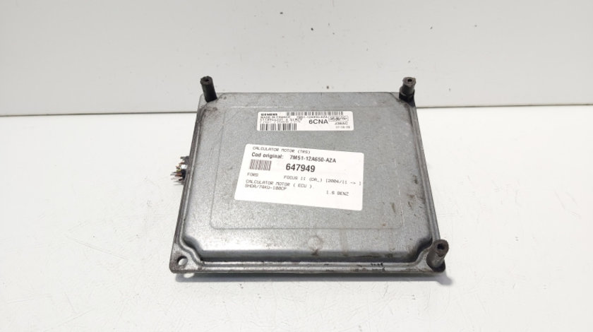 Calculator motor ECU, cod 7M51-12A650-AZA, Ford Focus 2 (DA) 1.6 benz, SHDA (id:647949)