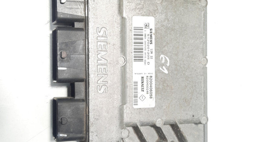 Calculator motor ECU, cod 8200406058, 8200400246, Renault Kangoo 1, 1.2 benz, D7F744 (idi:495754)