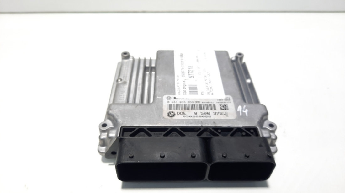 Calculator motor ECU, cod 8506375-01, 0281016069, Bmw 1 (F20, F21), 2.0 diesel, N47D20C (idi:577218)