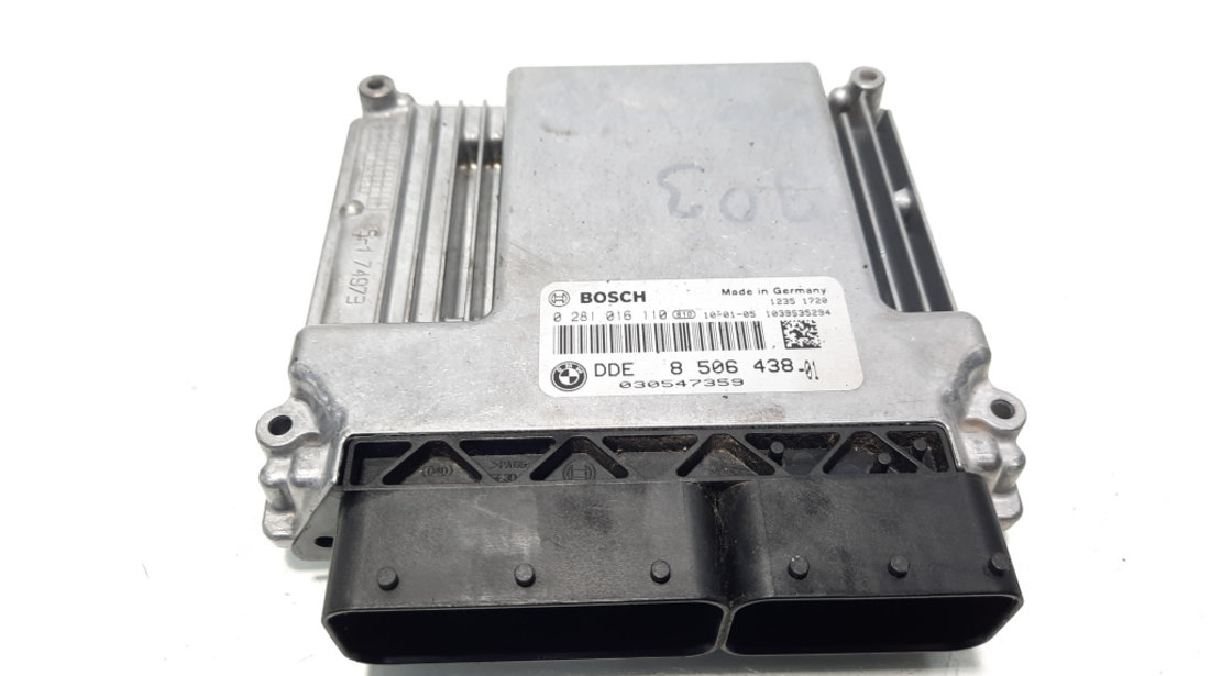 Calculator motor ECU, cod 8506438-01, 0281016110, Bmw 1 Coupe (E82), 2.0 diesel, N47D20C (idi:554297)