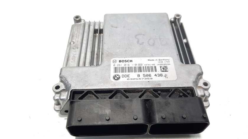 Calculator motor ECU, cod 8506438-01, 0281016110, Bmw 3 (E90), 2.0 diesel, N47D20C (idi:554297)