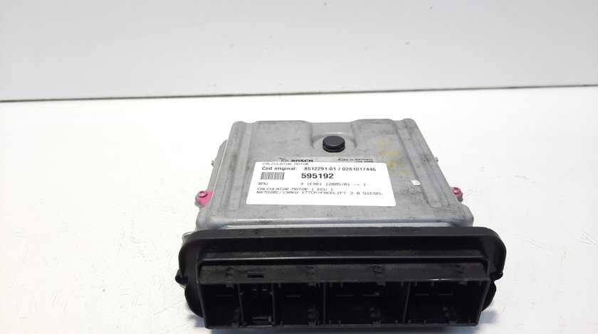 Calculator motor ECU, cod 8512291-01, 0281017446, Bmw 3 (E90), 2.0 diesel, N47D20C (id:595192)