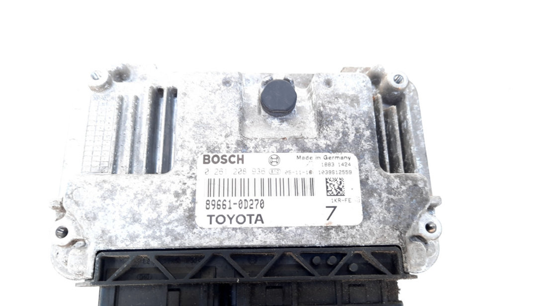 Calculator motor ECU, cod 89660-52D40, 89661-0D270, Toyota Aygo, 1.0 benz, 1KR-FE (idi:549813)