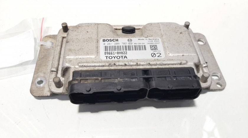 Calculator motor ECU, cod 89661-0H022, 0261208702, Citroen C1 (PM, PN) 1.0 benz, CFA (idi:622961)