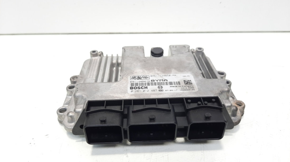 Calculator motor ECU, cod 8M51-12A650-MA, 0281012487, Ford Focus 2 (DA), 1.6 TDCI, G8DA (idi:610271)