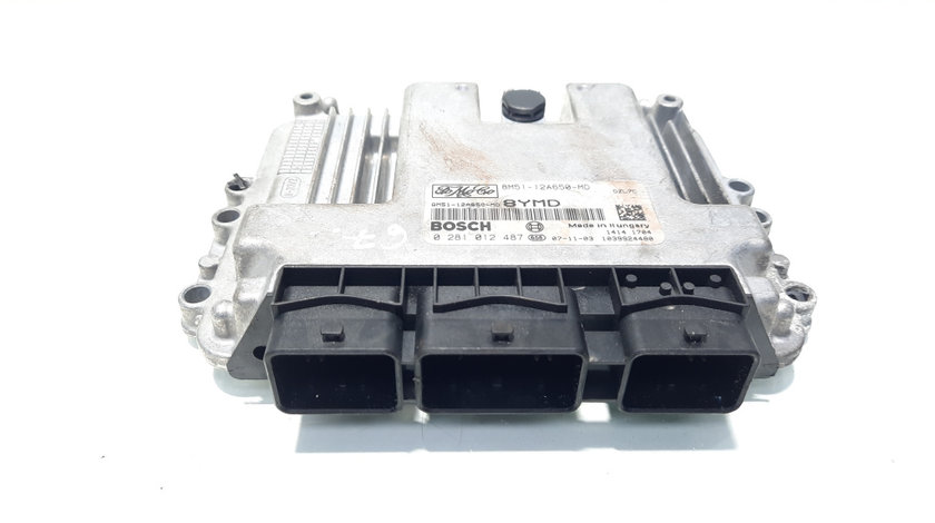 Calculator motor ECU, cod 8M51-12A650-MD, 0281012487, Ford Focus 2 Combi (DA), 1.6 TDCI, G8DB (id:577205)