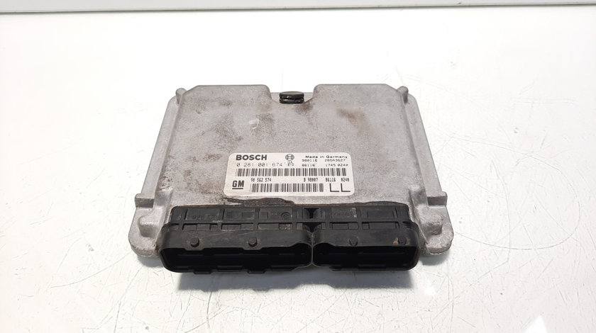 Calculator motor ECU, cod 90562574, 0281001674, Opel Astra G, 2.0 TDI, X20DTL (idi:567441)