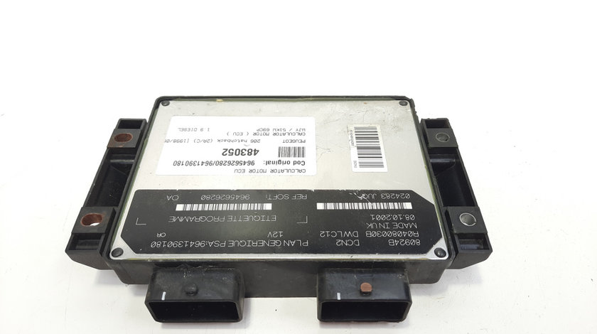 Calculator motor ECU, cod 9645626280, 9641390180, Peugeot 206, 1.9 D, WJY (id:483052)