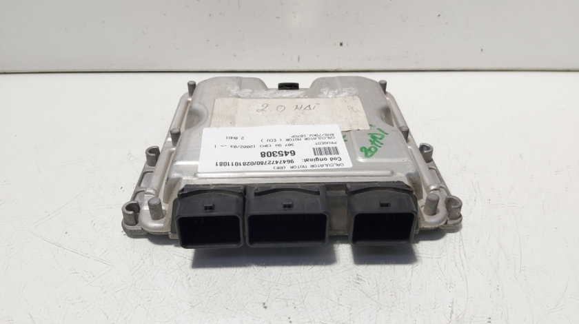 Calculator motor ECU, cod 9647472780, 0281011081, Peugeot 406, 2.0 HDI, RHS (idi:645308)