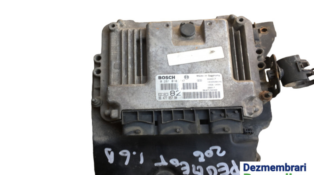 Calculator motor ECU Cod: 9647785780 Peugeot 206 [1998 - 2003] Hatchback 5-usi 1.4 HDI MT (68 hp)