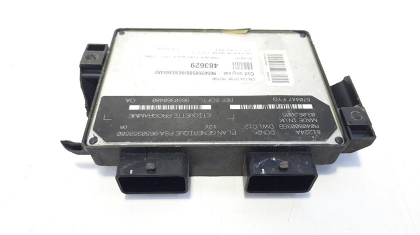 Calculator motor ECU, cod 9650359580, 9650360480, Peugeot 206, 1.9 diesel, WJY (idi:483629)