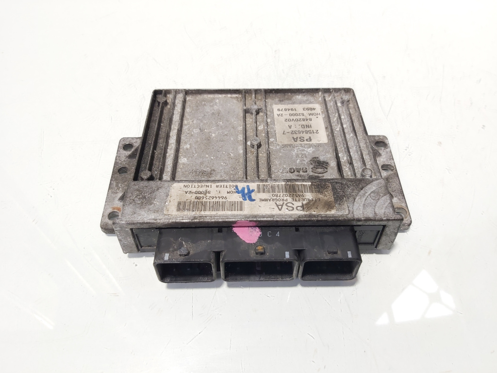 Calculator motor ECU, cod 9652202780, 9644625680, Peugeot 206 1.4 benz, KFV (id:687852)