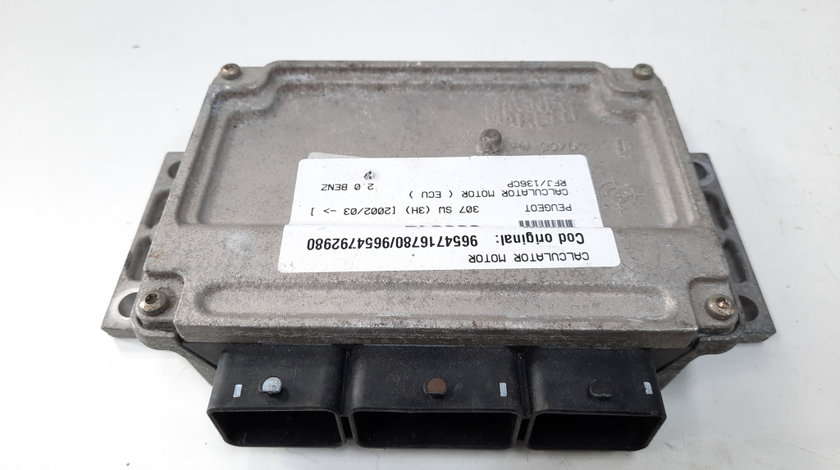 Calculator motor ECU, cod 9654716780, 9654792980, Peugeot 307, 2.0 benz, RFJ (idi:538547)