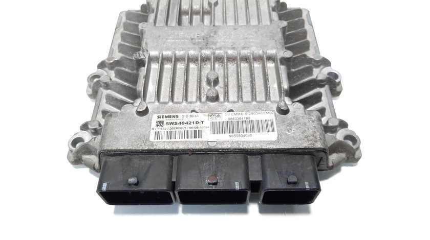 Calculator motor ECU, cod 9655534080, Peugeot 307, 2.0 HDI, RHR (idi:589801)