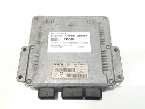 Calculator motor ECU, cod 9658373180, 0281011518, Citroen Xsara Van, 2.0 HDI, RHY (idi:495889)