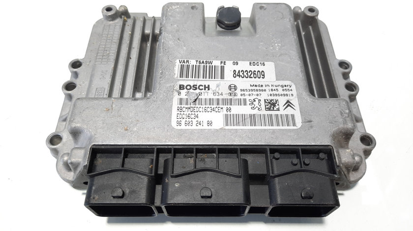 Calculator motor ECU, cod 9660324180, 0281011634, Citroen C4 Grand Picasso, 1.6 HDI, 9HZ (idi:483474)