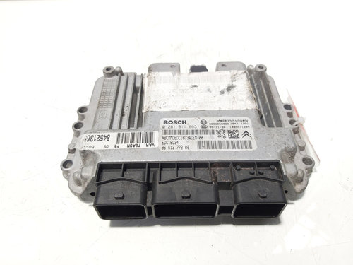 Calculator motor ECU, cod 9661377280, 0281011863, Peugeot 307, 1.6 HDI, 9HX (id:647733)
