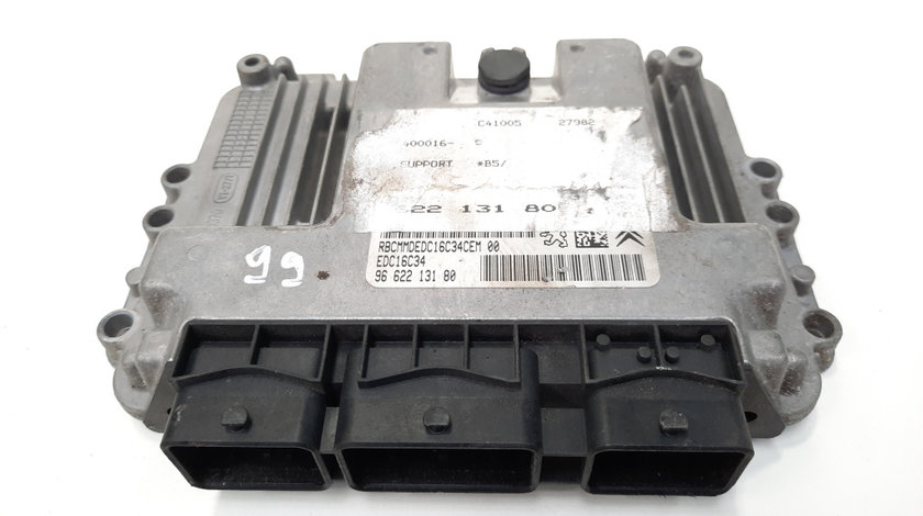 Calculator motor ECU, cod 9662213180, Citroen C3 (I), 1.6 HDI, 9HX (idi:549879)