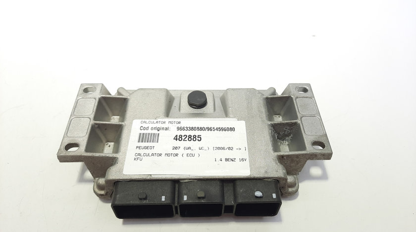 Calculator motor ECU, cod 9663380880, 9654596080, Fiat Fiorino, 1.4 16v benz, KFU (idi:482885)