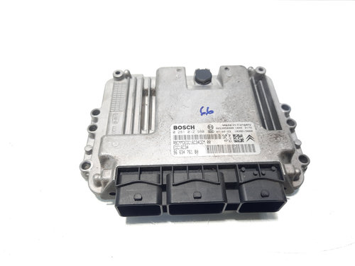 Calculator motor ECU, cod 9663476180, 0281012980, Citroen C4 (I), 1.6 HDI, 9HX (id:560753)