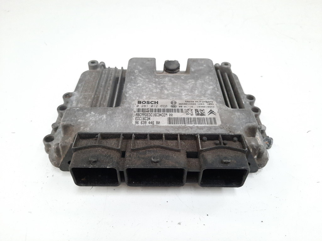 Calculator motor ECU, cod 9663944680, 0281012620, Peugeot Partner (II), 1.6 HDI, 9HW (idi:491714)