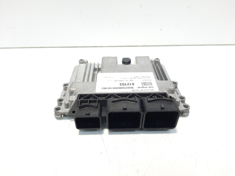 Calculator motor ECU, cod 9666235880, 0261201863, Peugeot 308 SW, 1.6 HDI, 9HX (id:612703)