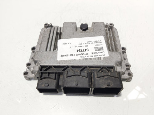 Calculator motor ECU, cod 9675495080, 0261S06472, Citroen DS3, 1.6 benz, 5FS (id:647724)