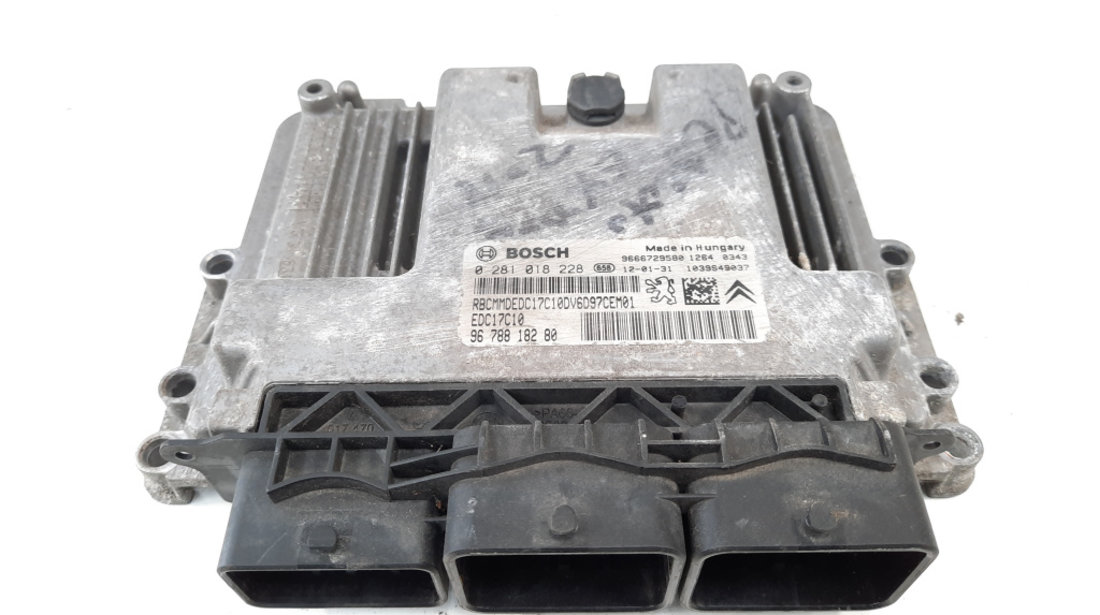 Calculator motor ECU, cod 9678818280, 9666729580, Citroen Berlingo 2, 1.6 HDI, 9HP (idi:538594)