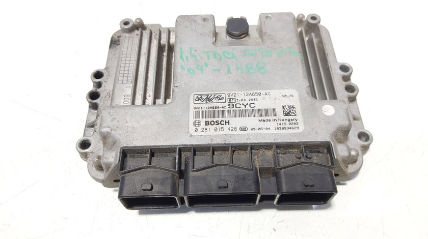 Calculator motor ECU, cod 9V21-12A650-AC, 0281015428, Ford Fiesta 6, 1.6 TDCI, HHJD (id:644622)