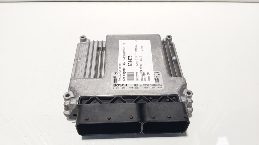 Calculator motor Ecu, cod A6471532079, 0281011710, Mercedes Clasa E (W211), 2.7 CDI, OM647961 (id:631478)