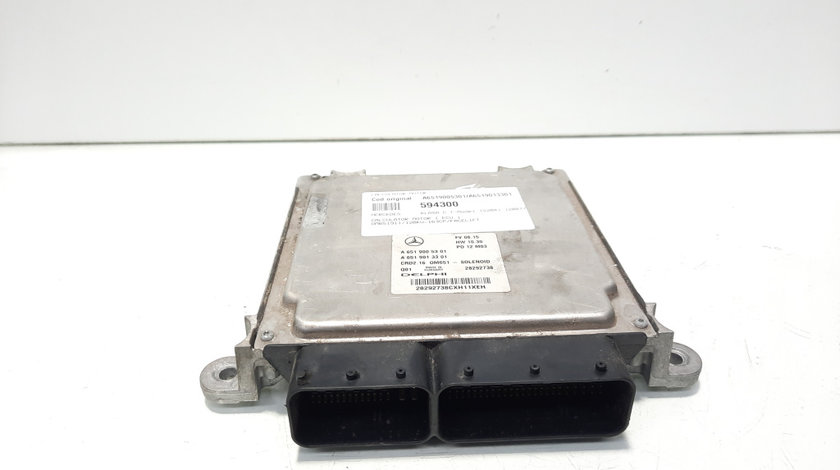 Calculator motor ECU, cod A6519005301, A6519013301, Mercedes Clasa C (W204) 2.2 CDI, OM651911 (idi:594300)