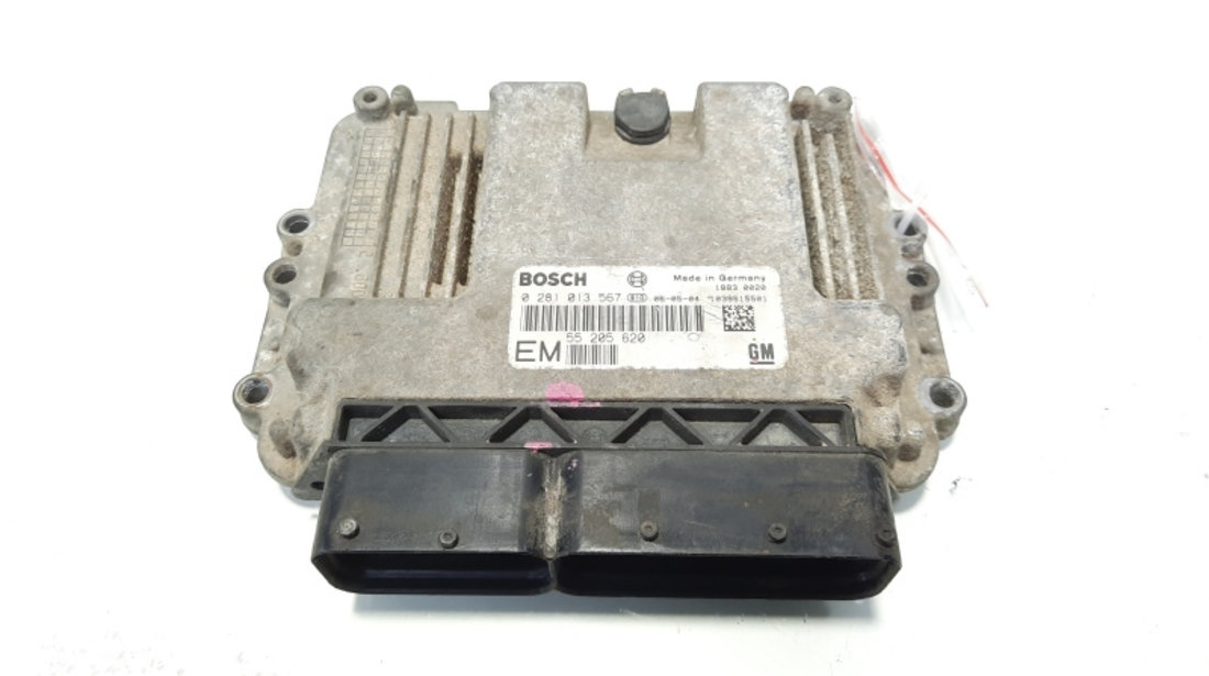 Calculator motor ECU, cod GM55205620, 0281013567, Saab 9-3 II (YS3F), 1.9 TID, Z19DT (idi:553613)