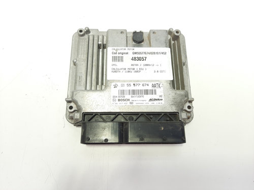 Calculator motor ECU, cod GM55577674, 0281017452, Opel Astra J, 2.0 CDTI, A20DTH (id:483057)