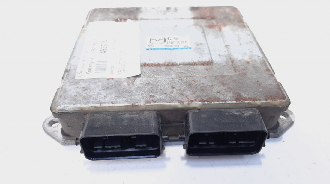 Calculator motor ECU, cod LFD718881E, Mazda 6 (GG), 2.0 benz, LFF7 (idi:495974)