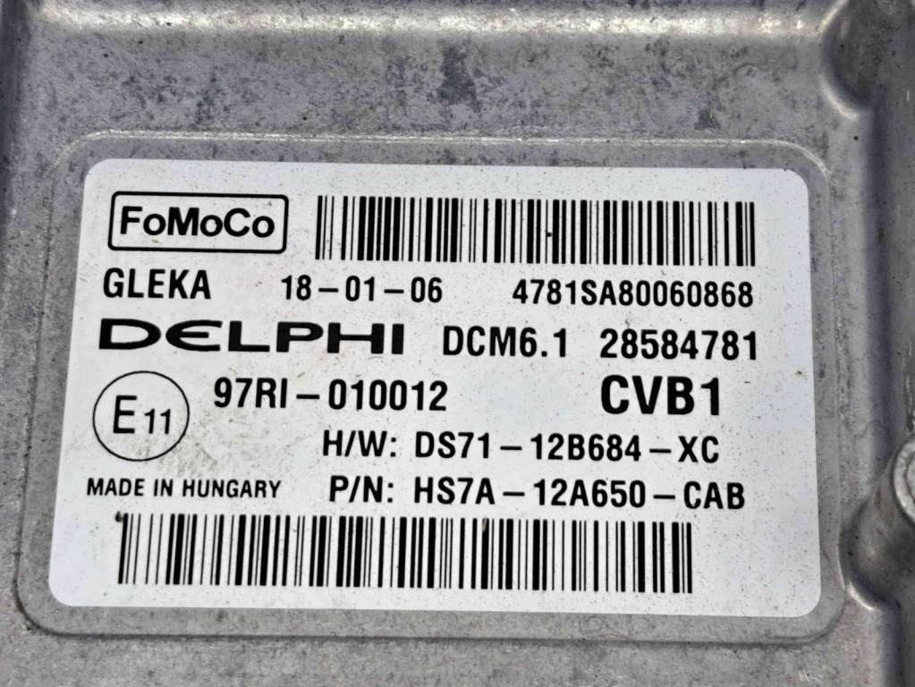 Calculator motor ECU Ford Mondeo 5 Sedan [Fabr 2014-2022] DS71-12B684-XC 2.0 TDCI 110KW / 150CP