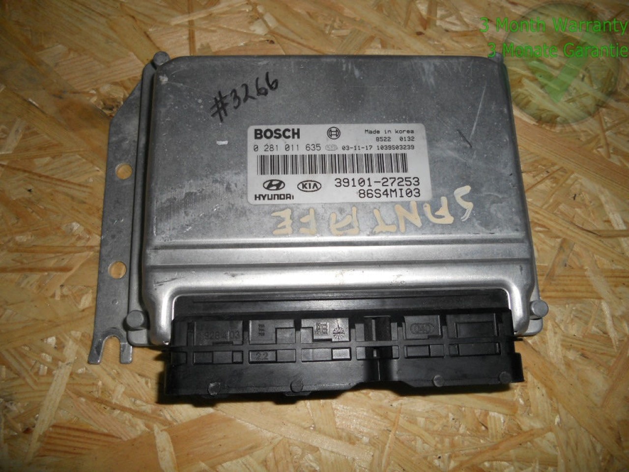 Calculator motor(ecu) hyundai sante fe 2.0 crdi cod 39101-27253 0281011635