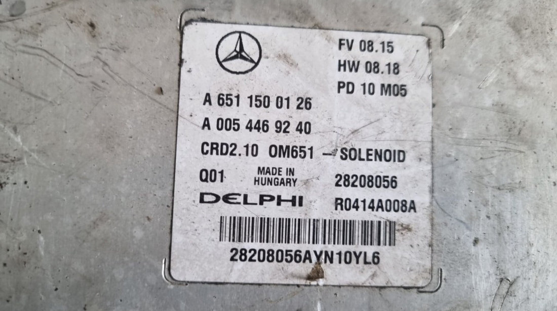 Calculator motor / ECU Mercedes-Benz C-Class T-modell (S204) 200 CDI 2.2 136cp cod : A6511500126