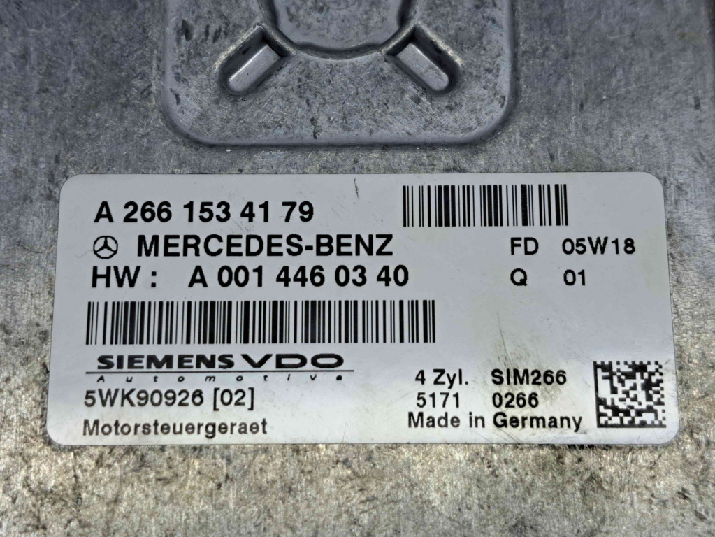 Calculator motor ECU Mercedes Clasa A (W169) [Fabr 2004-2012] A2661534179 1.5 Benz 266920 1.5 Benz 266920 80KW / 109CP