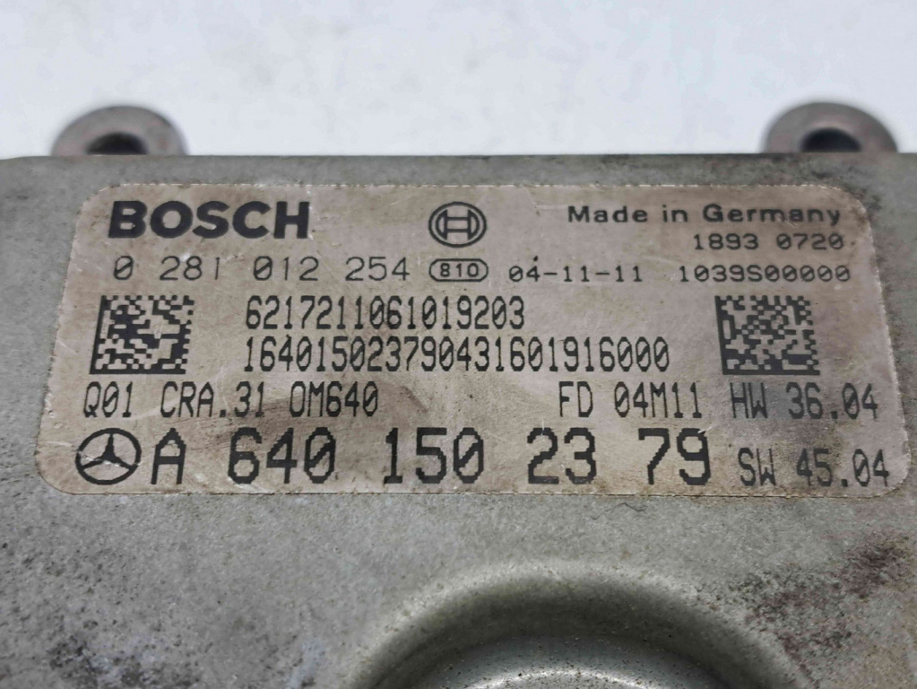 Calculator motor ECU Mercedes Clasa A (W169) [Fabr 2004-2012] A6401502379 2.0 CDI 640942 60KW / 82CP 2.0 CDI 640942 60KW / 82CP