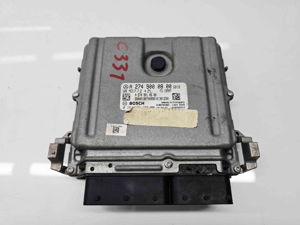 Calculator motor ECU Mercedes Clasa C (W205) [Fabr 2014-prezent] A2749000800 2.0 Hibr 274920 210KW / 286CP