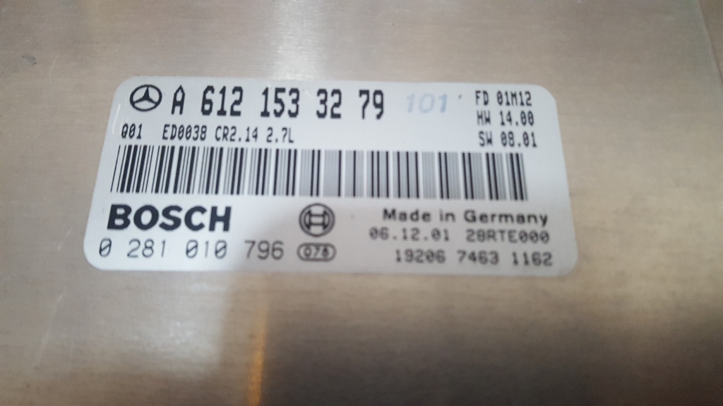 Calculator motor ecu mercedes ml 163 2.7cdi A612 153 32 79