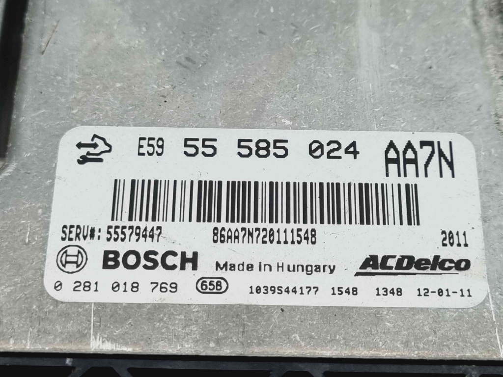 Calculator motor ECU Opel Astra J Coupe GTC [Fabr 2009-2015] 55585024 2.0 TDCI A20DTH 2.0 TDCI A20DTH 110KW / 150CP