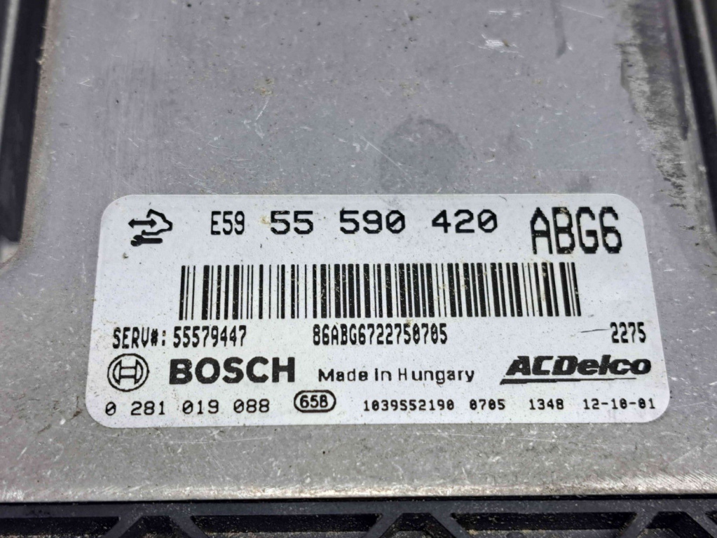 Calculator motor ECU Opel Astra J [Fabr 2009-2015] 55590420 2.0 CDTI A20DTH