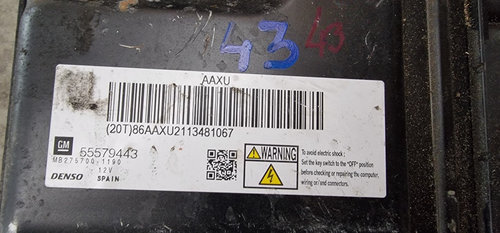 Calculator Motor Ecu Opel Astra Meriva 1.7CDTI Euro 5 cod 55579443