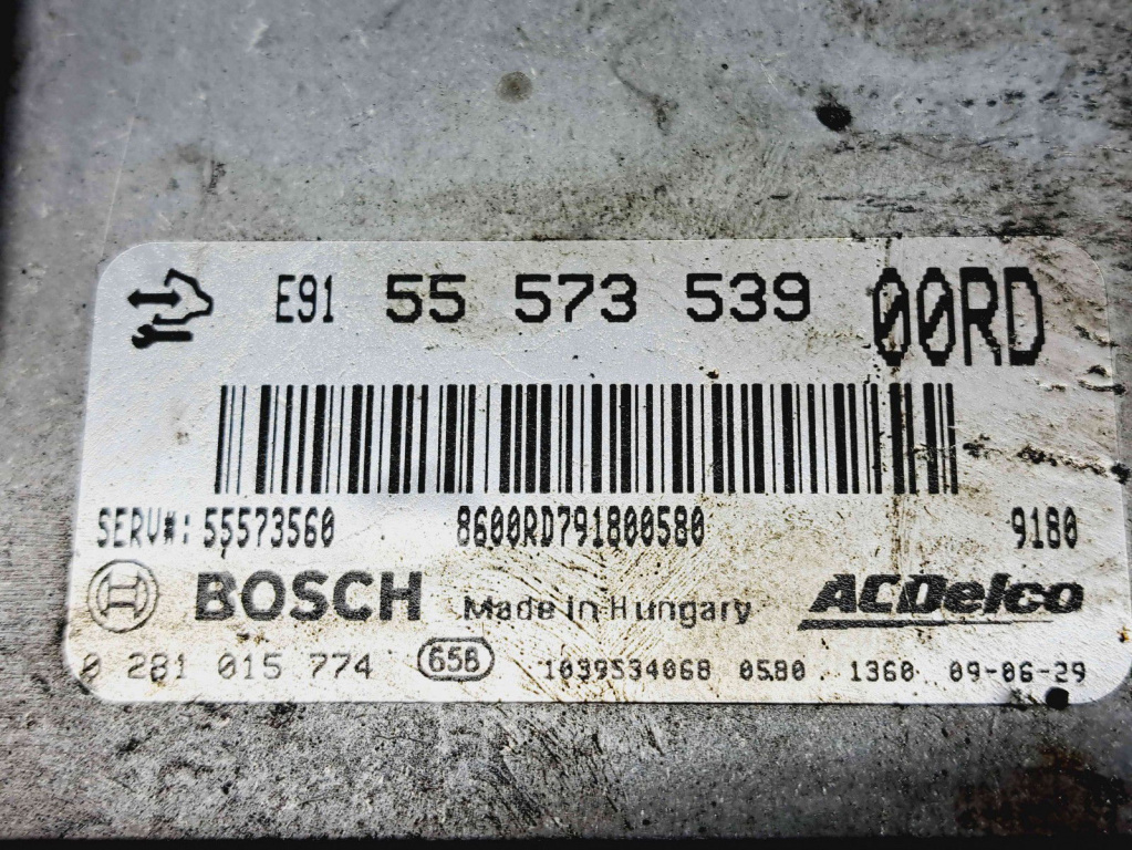Calculator motor ECU Opel Insignia A [Fabr 2008-2016] 55573539 0281015774 2.0 A20DTH 2.0 A20DTH 110KW / 150CP