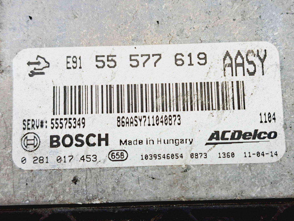 Calculator motor ECU Opel Insignia A [Fabr 2008-2016] 55577619 0281017453 2.0 CDTI A20DTH 2.0 CDTI A20DTH 110KW / 150CP