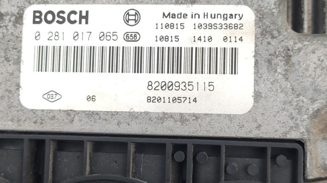 Calculator Motor / ECU Opel VIVARO A 2001 - Prezent Motorina 0281017065, 1039S33682, 8200935115, 8201105714