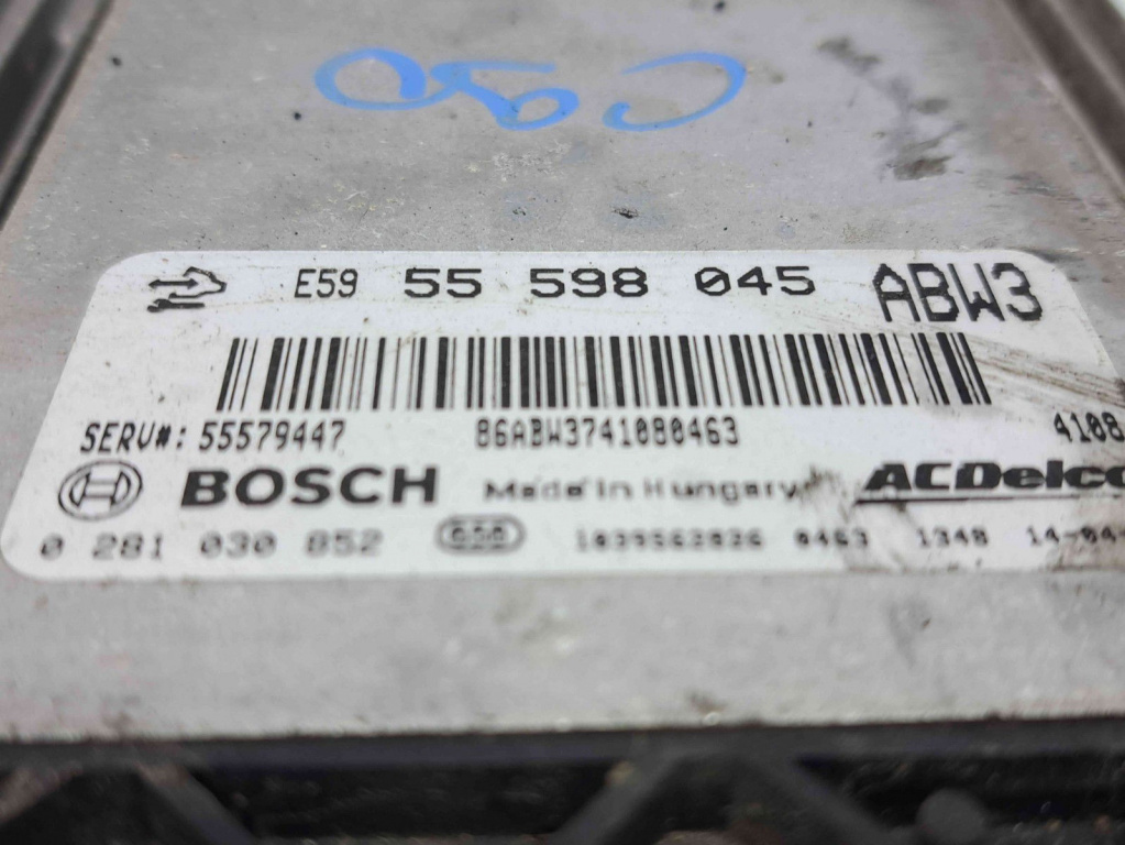 Calculator motor ECU Opel Zafira C (P12) [Fabr 2011-2017] 55598045 2.0 CDTI A20DT 2.0 CDTI A20DT 110KW / 150CP