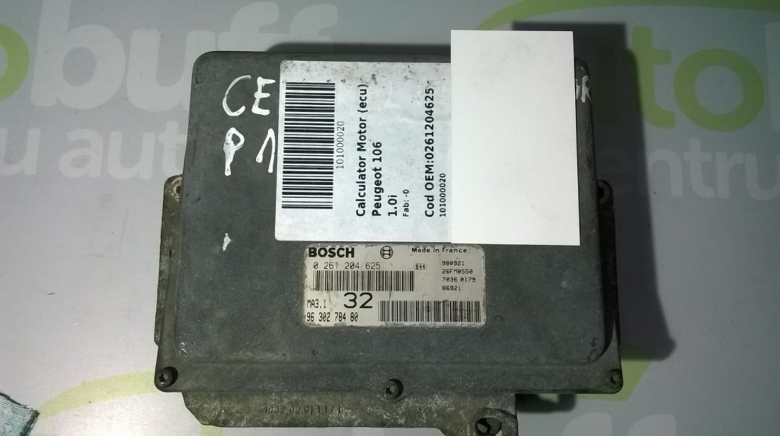 Calculator Motor ECU Peugeot 106 1.0i