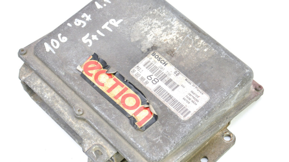 Calculator Motor / ECU Peugeot 106 Mk 2 (1) 1996 - Prezent Benzina 0261203736, 9620398980